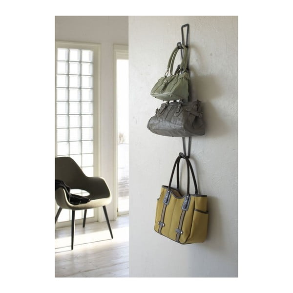 Kanazawa fekete táskafogas 6 akasztóval - YAMAZAKI-image-1