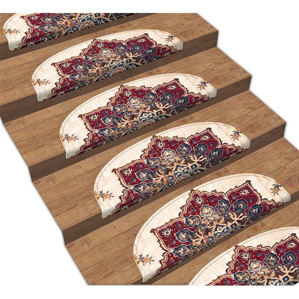 Lépcsőszőnyeg készlet 16 db-os 65 x 20 cm Floral Path - Vitaus-image-1