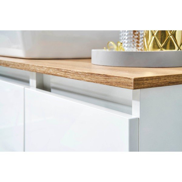 Mosdókagyló alatti pult tölgyfa dekorral 113x50 cm Set 360 - Pelipal-image-2