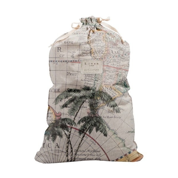 Bag Palm Trees szövet és lenkeverék szennyestartó zsák, magasság 75 cm - Really Nice Things