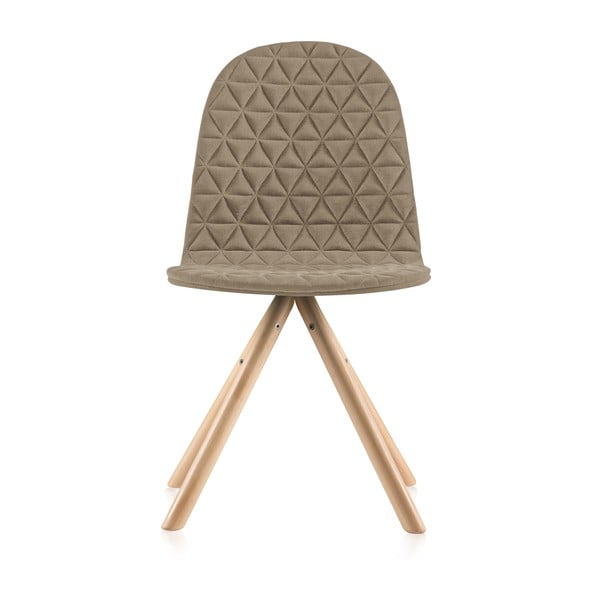 Mannequin Triangle bézs szék natúr lábakkal - Iker