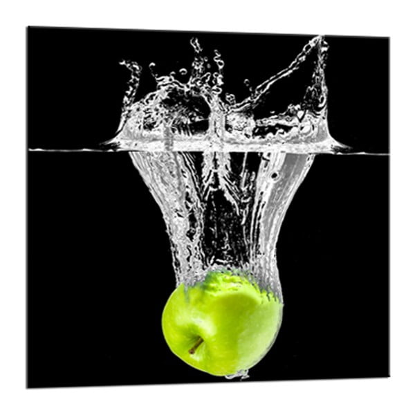 Glasspik Green Fruits fali kép, 20 x 20 cm - Styler
