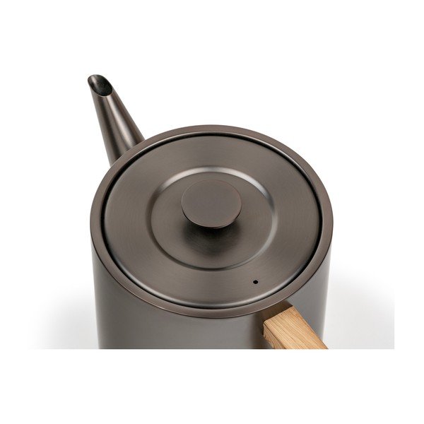 Szürke rozsdamentes acél teáskanna szűrővel 1,1 l Duet Narvik – Bredemeijer-image-3