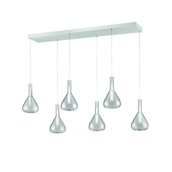 Fehér LED függőlámpa üveg búrával Cipera – CINQUE-image-1