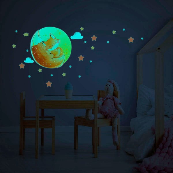 Gyerek falmatrica 30x30 cm Dreamy Fox – Ambiance-image-1