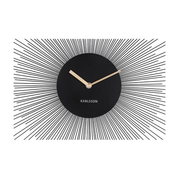 Peony fekete falióra, ø 45 cm - Karlsson-image-2