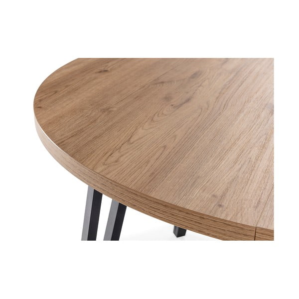 Natúr színű kerek bővíthető étkezőasztal ø 120 cm Cleo – Marckeric-image-1