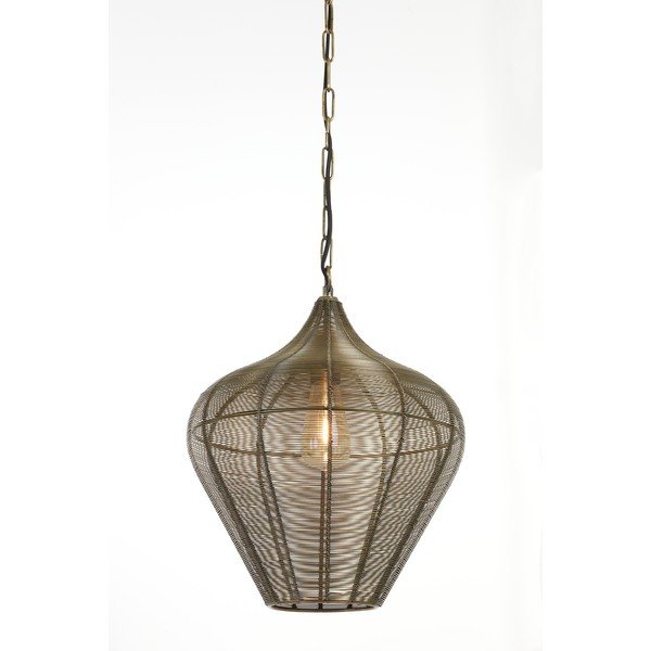 Bronzszínű fém függőlámpa ø 36 cm Alvaro – Light & Living-image-1