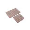 Barna fürdőszobai kilépő szett 2 db-os 50x80 cm Kareli – Foutastic