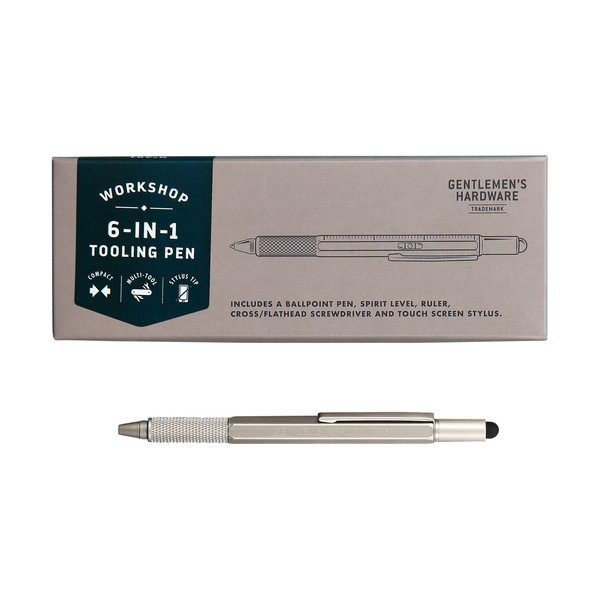 Ezüstszínű multifunkciós golyóstoll 6in1 - Gentlemen's Hardware-image-2