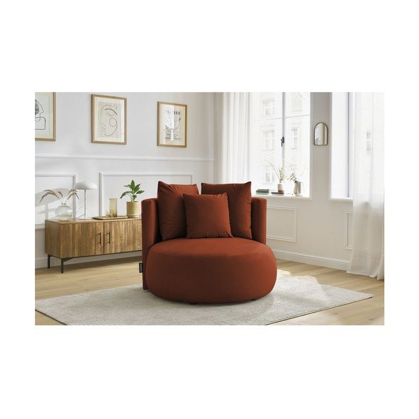 Narancssárga bársony fotel Cesar – Bobochic Paris-image-1