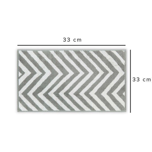 Fehér-szürke pamut törölköző 33x33 cm Chevron – Foutastic-image-2