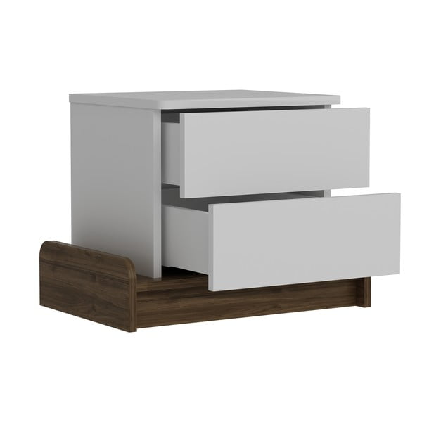 Fehér éjjeliszekrény Marina – Kalune Design-image-2