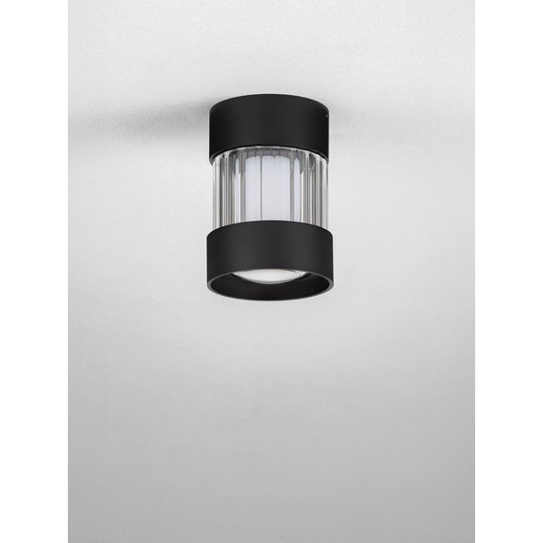 Matt fekete alumínium LED dimmelhető mennyezeti lámpa üveg búrával Glovia – Nova Luce-image-3