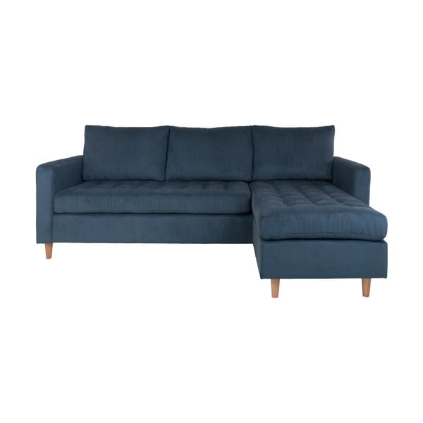 Firenze sötétkék kordbársony kétoldalas sarokkanapé - House Nordic-image-1