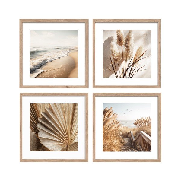 Nyomtatott keretezett kép szett 4 db-os 30x30 cm Boho Dreams – Styler