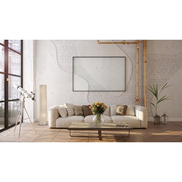 Bézs állólámpa textil búrával (magasság 110 cm) Thor – Fischer & Honsel-image-2