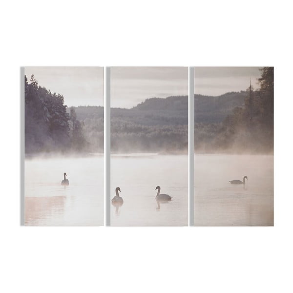 Swan Lakeside háromrészes kép, 30 x 60 cm - Graham & Brown