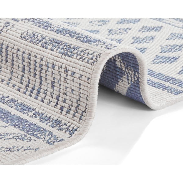 Biri kék-krémszínű kültéri szőnyeg, 80 x 250 cm - NORTHRUGS-image-2