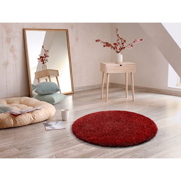 Aqua Liso piros szőnyeg, ø 80 cm - Universal-image-1