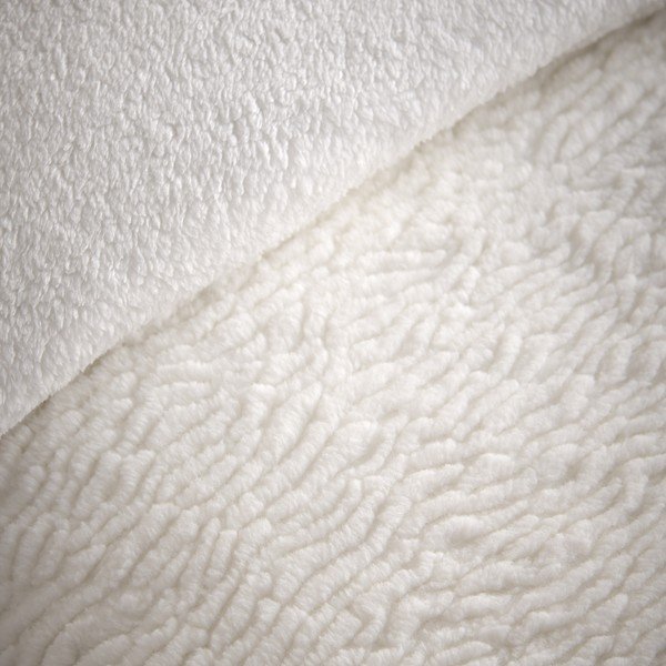 Krémszínű egyszemélyes ágyneműhuzat 135x200 cm Textured Wave Faux Fur – Catherine Lansfield-image-3