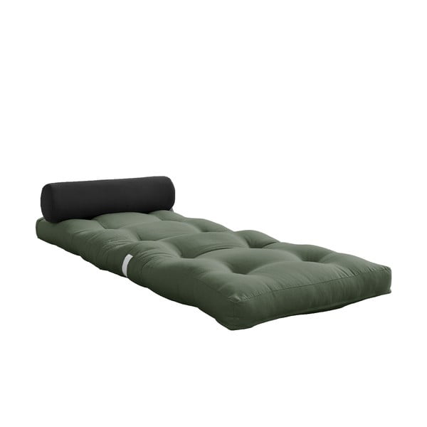 Zöldesszürke futon matrac 70x200 cm Wrap Olive Green/Dark Grey – Karup Design