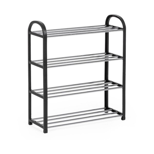 Fekete műanyag cipőtartó állvány 50,5x57x19 cm Hallfrid – Yes Everyday