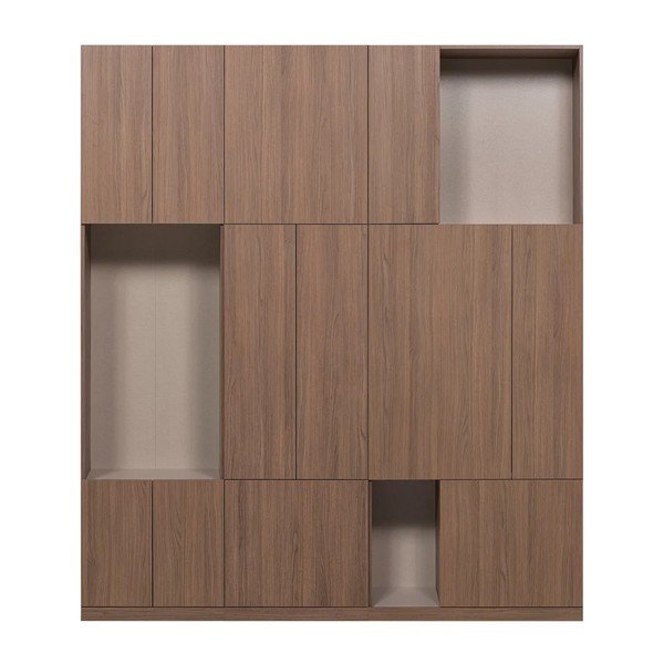 Sötét natúr színű moduláris szekrény 188x215 cm Build – WOOOD