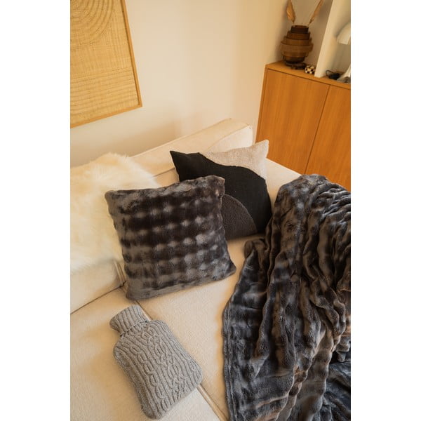 Szürke mikroplüss takaró 150x200 cm Wave – Tiseco Home Studio-image-1