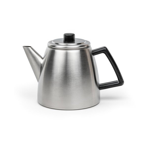 Ezüstszínű rozsdamentes acél teáskanna szűrővel 1,1 l Duet Odense – Bredemeijer