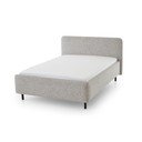 Bézs kárpitozott ágyneműtartós franciaágy ágyráccsal 160x200 cm Primo – Meise Möbel