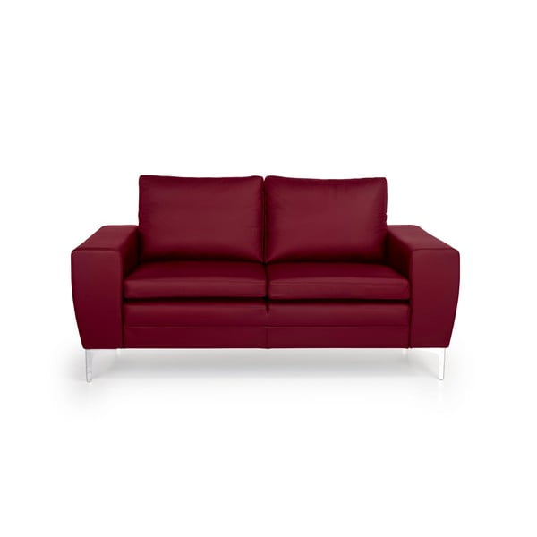 Twigo piros bőr kanapé, 166 cm - Scandic