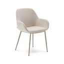 Krémszínű kárpitozott étkezőfotel Konna – Kave Home