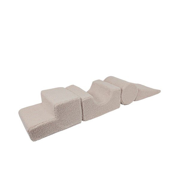 Szürke textil habszivacs játszótér 4 db-os magasság 30 cm 45x170 cm Montessori – Meowbaby-image-2