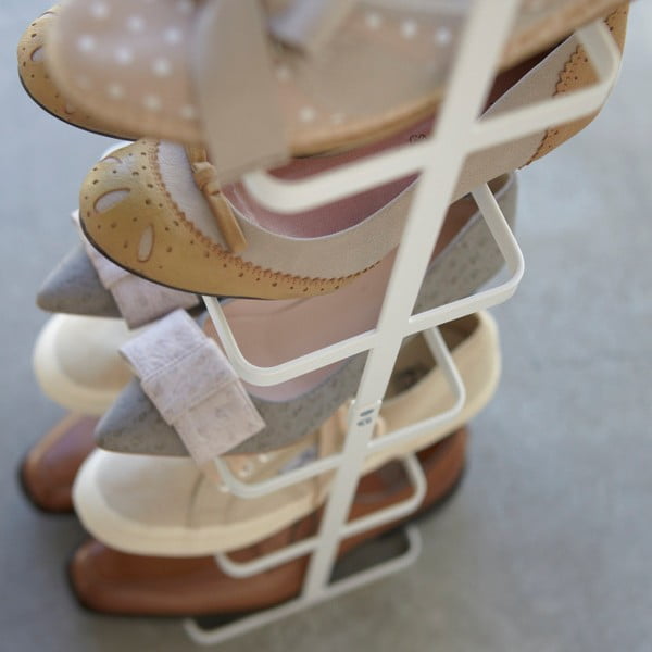 Fehér fém cipőtartó állvány Tower Shoe Rack – YAMAZAKI-image-1