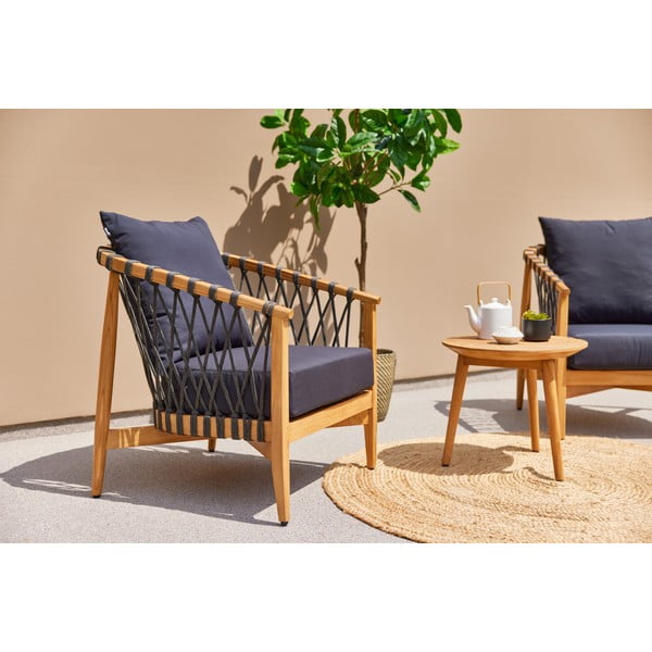 Natúr színű tömörfa kerti fotel Bora Bora – Hartman-image-1