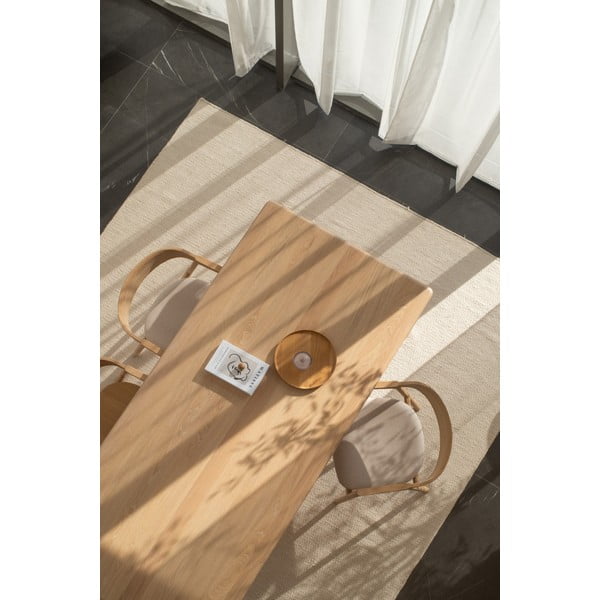 Tölgyfa étkezőasztal 90x200 cm Derven – Gazzda-image-4