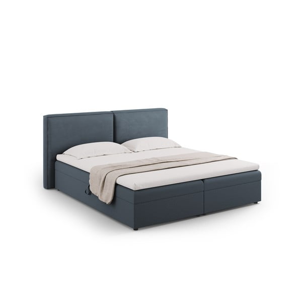 Kék ágyneműtartós boxspring ágy 160x200 cm Arendal – Cosmopolitan Design-image-1