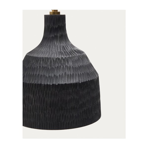 Fekete függőlámpa fa búrával ø 21 cm Amire – Kave Home-image-4