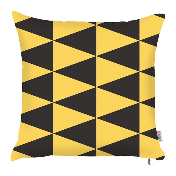 Yellow Triangles párnahuzat, 43 x 43 cm - Mike & Co. NEW YORK