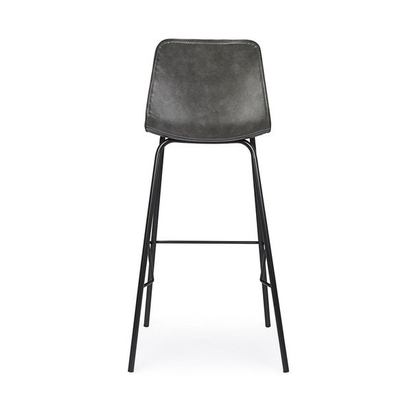 Sötétszürke kárpitozott bárszék (ülésmagasság 75 cm) Kyra – Bizzotto-image-4