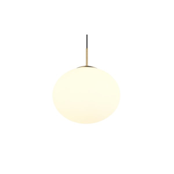 Fehér-aranyszínű függőlámpa üveg búrával ø 30 cm Fomento – Trio-image-3