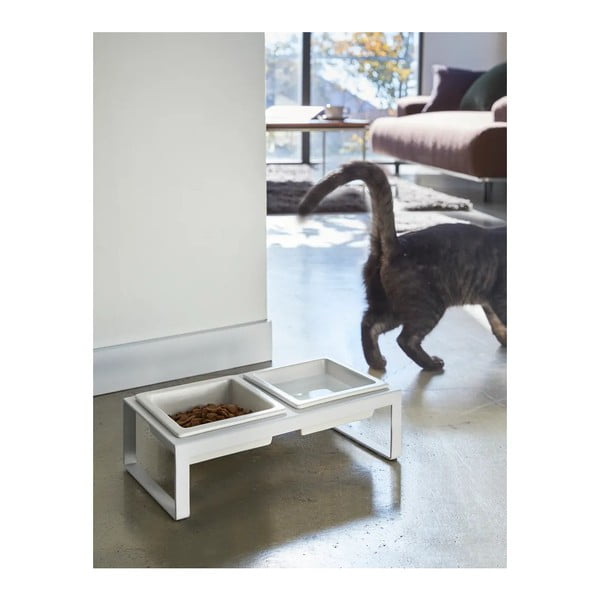 Eledeltartó doboz és tálka szett kisállatoknak Tower – YAMAZAKI-image-2