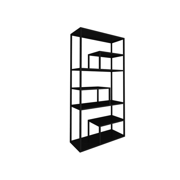 Lite fekete fém polc, magasság 188 cm - Canett-image-2
