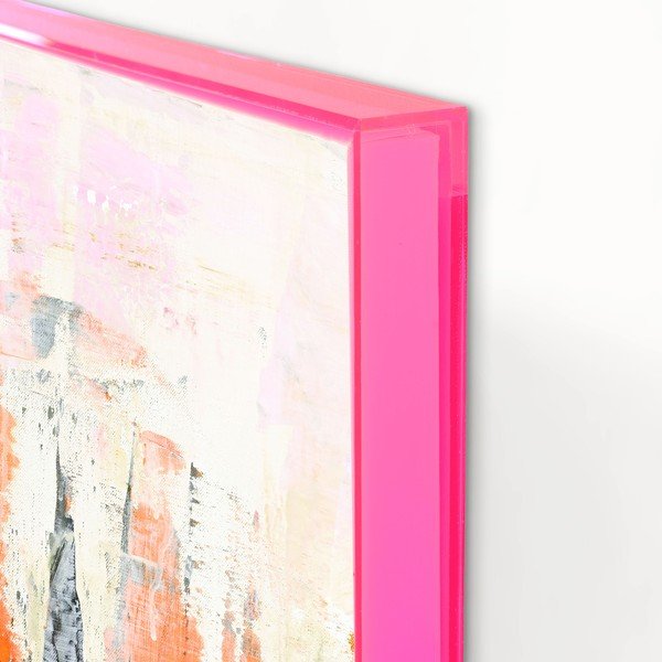 Nyomtatott keretezett vászon kép szett kézzel festett részletekkel 2 db-os 41,5x41,5 cm New Age Pink – Malerifabrikken-image-2