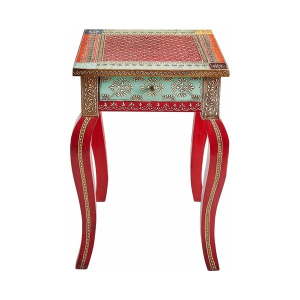 Vito piros színű kisasztal mangófából - Støraa-image-3