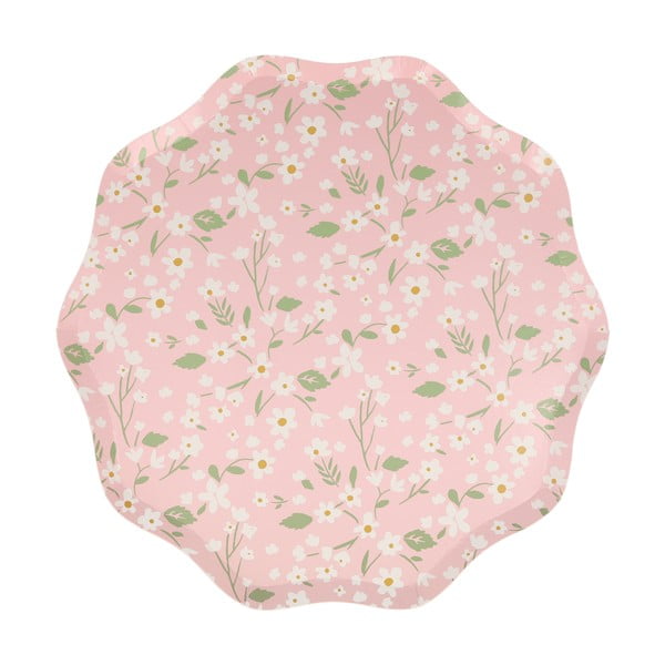 Egyszer használatos papír  tányér készlet 12 db-os Ditsy – Meri Meri-image-1