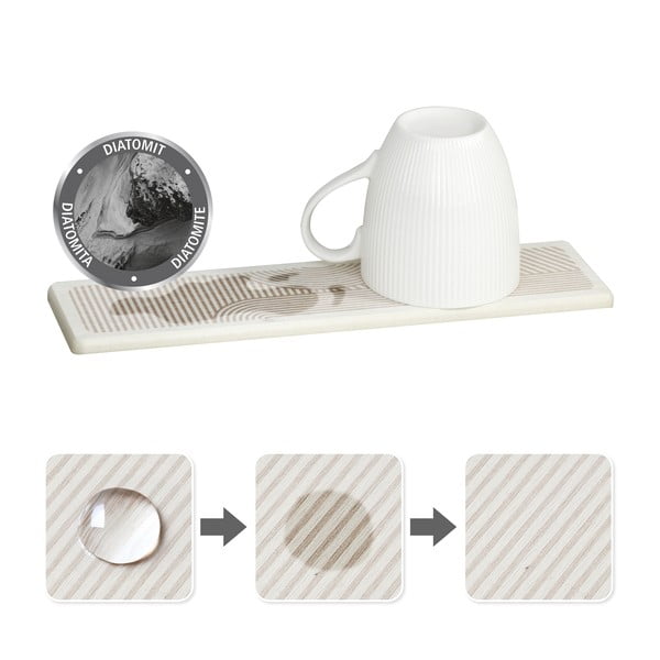 Bézs kovaföld edénycsepegtető alátét 30x8 cm Damon – Wenko-image-3