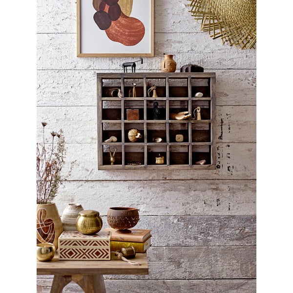 Barna dekoratív fa tárolódoboz 6,5x4,5x4 cm Cemile – Bloomingville-image-3