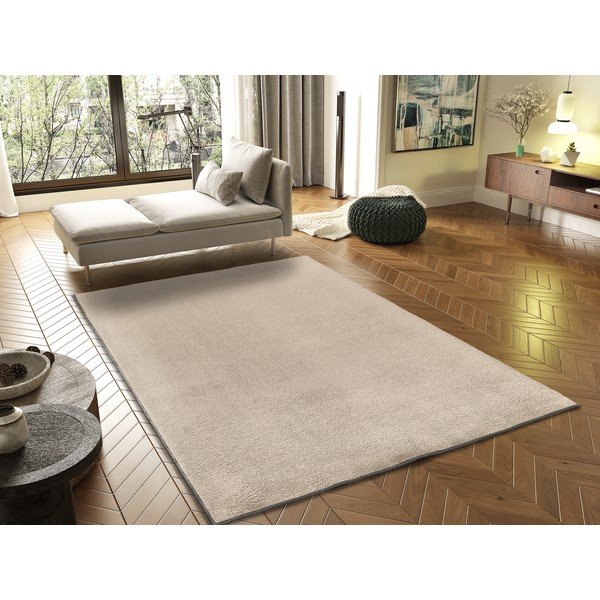 Bézs mikroszálas szőnyeg 120x170 cm Coraline Liso – Universal-image-1